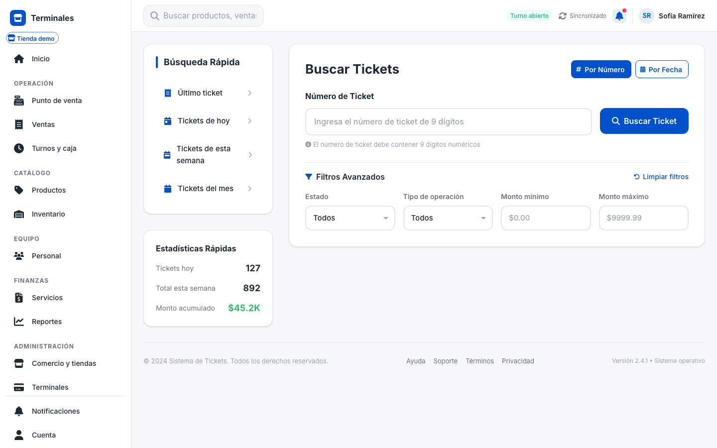 app Tickets de soporte