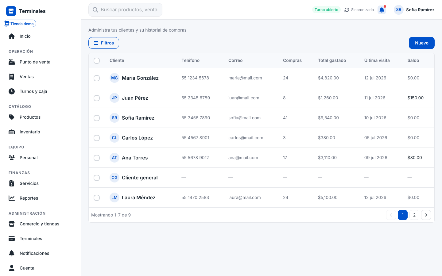 app Clientes — directorio