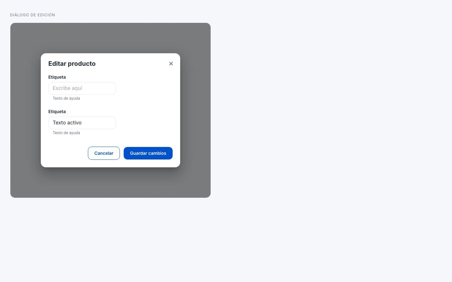 app Dialog / Modal